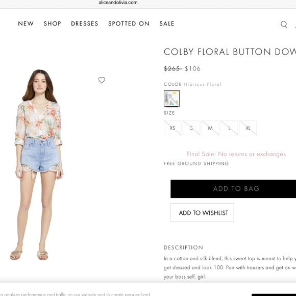 Colby Floral Button Down - Picture 5 of 5